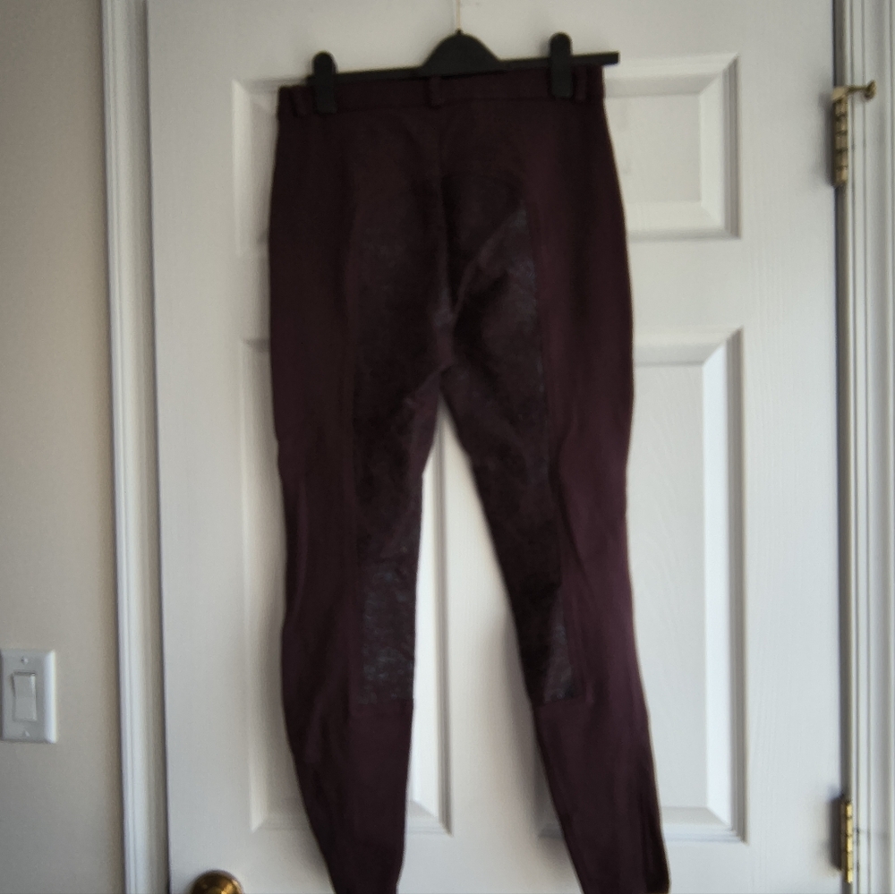 Women's  Piper Riding Breeches, Full Seat, Burgundy, Size 30L